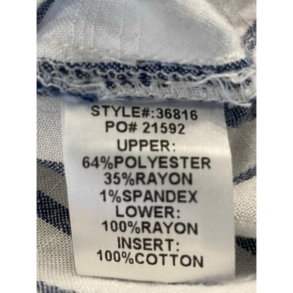 Skies are Blue sleeveless navy and white stripe tank top LG - Picture 4 of 7